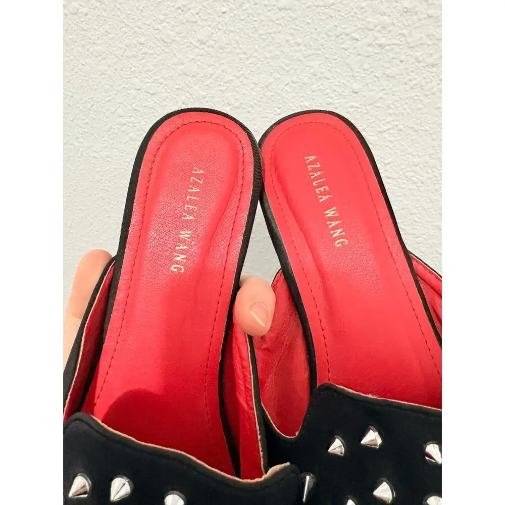 Azalea Wang Spiked Mules Studded Flats Emo Goth Whimsygoth - Picture 3 of 7